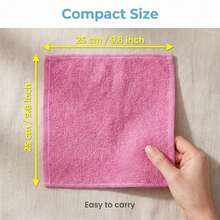 24pcs Face Towel Set, Soft Absorbent Face Cloth, Suitable For Bathroom And Gym, High Absorbency Soft Touch Fingertip Towel, Reusable Durable Machine Washable Face Cloth, Multi-Color, 10x10 Inches - Multicolor - View 4
