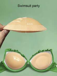 Self-Adhesive Bra Pads Inserts, Thickened Push Up Breast Cup Enhancer, Reusable Invisible Lift Bra Padding For Swimwear & Bikini - Multicolor - View 7