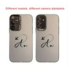 [24h Versand Aus DE/FR/ES]Minimal Airplane Heart Cursive Letter Print Mirror Phone Case Gift For Women Girls, Compatible With IPhone 17 17Air 16e 15 14 13 12 11 Plus Pro Max,  Galaxy S21 S22 S23 S24 S25 S26 Ultra Edge Fe Plus,   Shockproof Aesthetic Protective Cover, Ideal Birthday Travel Lover Surprise Present - 1 - View 4