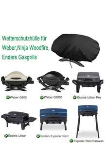 1pc Outdoor BBQ Grill Dustproof Waterproof Cover, Portable Foldable Picnic Camping Stove Cover - View 5