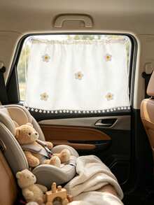 Car Sun Shade Curtain Summer Window Curtain Cartoon Cute Baby Sun Protection Heat Insulation Sunshade Interior Blackout Curtain - Multicolor - View 4