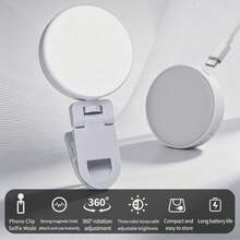 Portable Mini Clip-On Round LED Fill Light That Can Be Magnetically Attached Or Used As A Stand; A Pocket-Sized Handheld Light Suitable For Mobile Phone Cameras, Live Streaming, And Photography. - Multicolor - View 9
