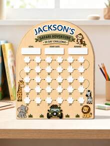 Personalized Daily Habit Tracker Board, Customized Name Text, House-Shaped Reward Record Board, Weekly Plan Task Chart, Suitable For Daily Schedule, Household Chores, Study Habits, Behavior Rewards, Room Decor And Back To School Gift, Gift For Students, Children's Gift, Personalized Gift, Customized Name Gift, Reward Chart, Habit Tracker, Weekly Planner, Task Board, Behavior Record Chart, Student Gift, Family Gift, Back To School Season Gift, Birthday Gift, Room Decor - Multicolor - View 21