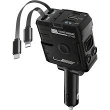 YAIUZGOO 66W Fast Charging Car Charger, 4-In-1 Retractable USB Car Adapter With Lightning And Type-C Cables, Dual USB Ports, Compatible With PD 3.0 QC 3.0, Multi-Device Charger Compatible With Iphone And Android Phones, Universal Car Travel Accessory - A - View 13