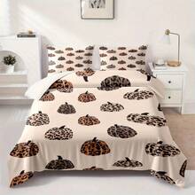 1pc Soft Plush Blanket, Halloween Leopard Print Pumpkin Design - Suitable For All Seasons, Hypoallergenic And Tear-Resistant, Perfect For Sofa, Bed, Office, Camping And Travel, Also Great Gift For Christmas And Halloween - Multicolor - View 10