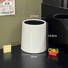Cute Bowknot Decor Desktop Storage Bucket, Multi-Color Cylindrical Pen Holder, Suitable For Pens, Stationery And Small Desktop Items, 14x12x15cm Compact Size, Suitable For Office And Desk - Multicolor - View 14