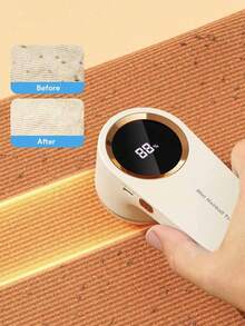 布料毛球修剪器 電動毛球刮毛器 USB充電式 LED顯示 毛球去除器 脫毛球器 便攜式衣物床單家具地毯沙發毛球清理工具 - 多色 - 查看 3