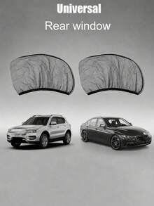 Universal Car Sunshade Accessories Side Window Curtains Front & Rear Window Sunshades UV Protection Sunshade Mosquito Net Heat Insulation Sunshade Reflective Sunshade Film Suitable For Cars SUV (Please Compare Window Size) - A - View 10
