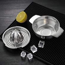 Alat Pemeras Jeruk Manual dari Baja Tahan Karat, Pemeras Buah Lemon Jeruk, Pemeras Jeruk Portabel Kecil yang Ditekan dengan Tangan - Perak - View 11