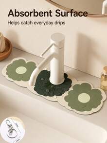 Faucet Moisture Pad, Silicone Kitchen Sink Splash Guard, Easy-To-Clean Sink Tray, Bathroom Accessories, Kitchen Decor, Home Decor, Summer Home Essentials, Great Gift For Travel/Picnic/Camping, Spring Home Supplies - Multicolor - View 11