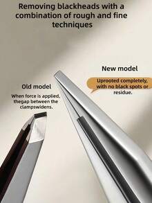 1pc Stainless Steel Eyebrow Tweezers, Wavy Design, High Quality Hair Removal & Eyelash Extension Tool (Makeup Accessory) - View 2