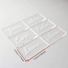 50 thẻ tên chỗ ngồi acrylic trong suốt, phù hợp cho đám cưới, tiệc chiêu đãi và lễ đón khách - thẻ số bàn trống có tên và số, thẻ hướng dẫn thư pháp thanh lịch, trang trí chỗ ngồi đám cưới, DIY viết tay thư pháp - Thẻ chỗ ngồi bằng acrylic trong suốt (50 thẻ) - Xem 3