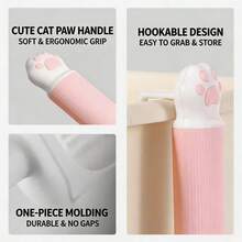 1Set Cat Litter Scoop With Storage Rack, Durable Plastic Cat Poop Shovel, Built‑In Garbage Bag Compartment, Easy‑Clean Pet Hygiene Tool, Lightweight Practical Supply For Multi‑Cat Household & Kitten Litter Box Daily Cleaning Accessory Use - Multicolor - View 5
