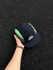1pc Colorblock Quick-Dry Baseball Cap Summer Letter Print 5-Panel Baseball Cap Men Outdoor Hiking Running Sun Protection Hat - OS Quick-drying Cap - View 3