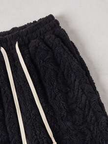 Women's Winter Sports Casual Fleece Pants, Suitable For Jogging, Cycling, Ball Games And Fitness Multi-Functional Long Pants - Black - View 8