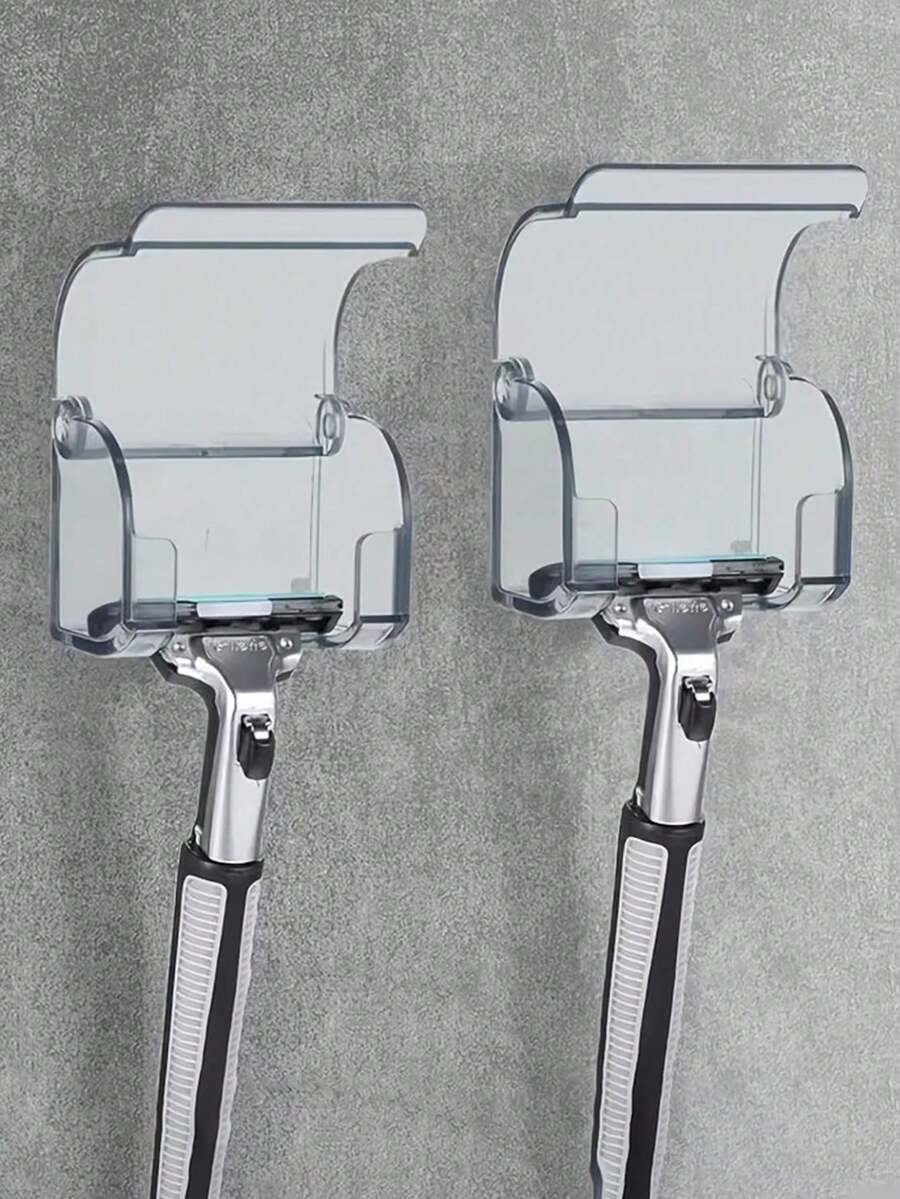 Shower Wall Razor Holder | Self-Adhesive Hook | Can Hold Razor, Bath Sponge, Towel And Toothbrush | Bathroom And Travel Storage Bathroom Accessories Bathroom Decor And Accessories Bathroom Accessories College Essentials Storage Organizer - Multiple Styles - View 1