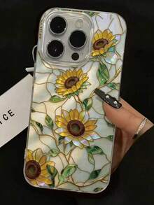Casing Ponsel Yusha E-Style Glass Shard Fashion Kompatibel dengan iPhone 16/17/16pro/16plus/16promax Hadiah Ulang Tahun/Peringatan - MultiWarna - View 3