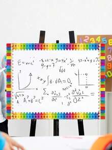 1pc Vibrant Rainbow Crayon Classroom Border Decoration, Back To School Wall Trim, Easy To Stick, Suitable For Blackboard, Window And Door, Perfect Decorative Accessory For Kindergarten, School, Home And Office Layout, Autumn Decoration, Classroom Essential - Multicolor - View 6