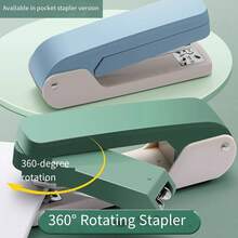 1 buah Stapler Ergonomis Berputar 360°, Hadiah untuk Guru, Terbuat dari Besi Ringan Buatan Tangan, Mudah Digunakan untuk Siswa dan Kantor, Dapat Menjepit Hingga 25 Lembar Secara Bersamaan, Hadiah Apresiasi Hari Guru dan Thanksgiving - stapler - View 3
