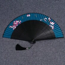 1pc Black White Blue Three-Color Peach Blossom Plum Blossom Print ...