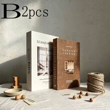 2/3pcs Nordic Style Faux Decorative Books, Soft Furnishing Sample Room Display Props, -Worthy Photo Backdrop Books, Minimalist INS Desktop Decor Ornaments, Home Soft Furnishing Matching Props - Decor Book - View 14