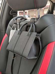 1/2/4pcs Universal Car Seat Headrest Hook Storage Rack, Car Back Seat Organizer, Car Interior Accessories, Universal Car Storage Hook Headrest Hook Car Seat Hook Plastic Storage Rack For Handbags And Wallets - Default - View 6