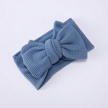1pc Baby Oversized Bow Headband, Children's Waffle Knit Knotted Headband, Hair Accessory, Valentine's Day - Multicolor - View 13