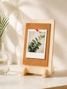 1PC Desktop Cork Message Board, Vertical Felt Board, Desktop Push Pin Note Photo Display Rack, Mini Bulletin Board, Suitable For Rural Desktop Message Boards In Bars, Bedrooms, And Living Rooms. - Multicolor - View 5
