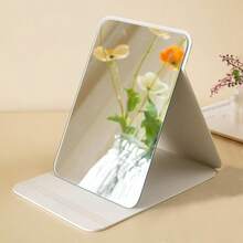 1pc Portable Folding Makeup Mirror, Adjustable Mini Desktop Mirror, Classic Handheld Mirror, Pocket Mirror, Travel Portable Mirror, Birthday Gift For Female Friends, Holiday Gift, Christmas Gift, Back To School Essential, Suitable For Travel And Dorm Use - Vanity Mirror - View 7