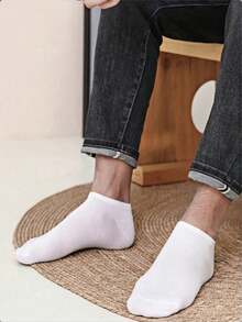 5 Pairs White Low-Cut Breathable Summer Women's Boat Socks, Essential For Travel And Vacation, Thin Cotton Invisible Socks - Multicolor - View 4