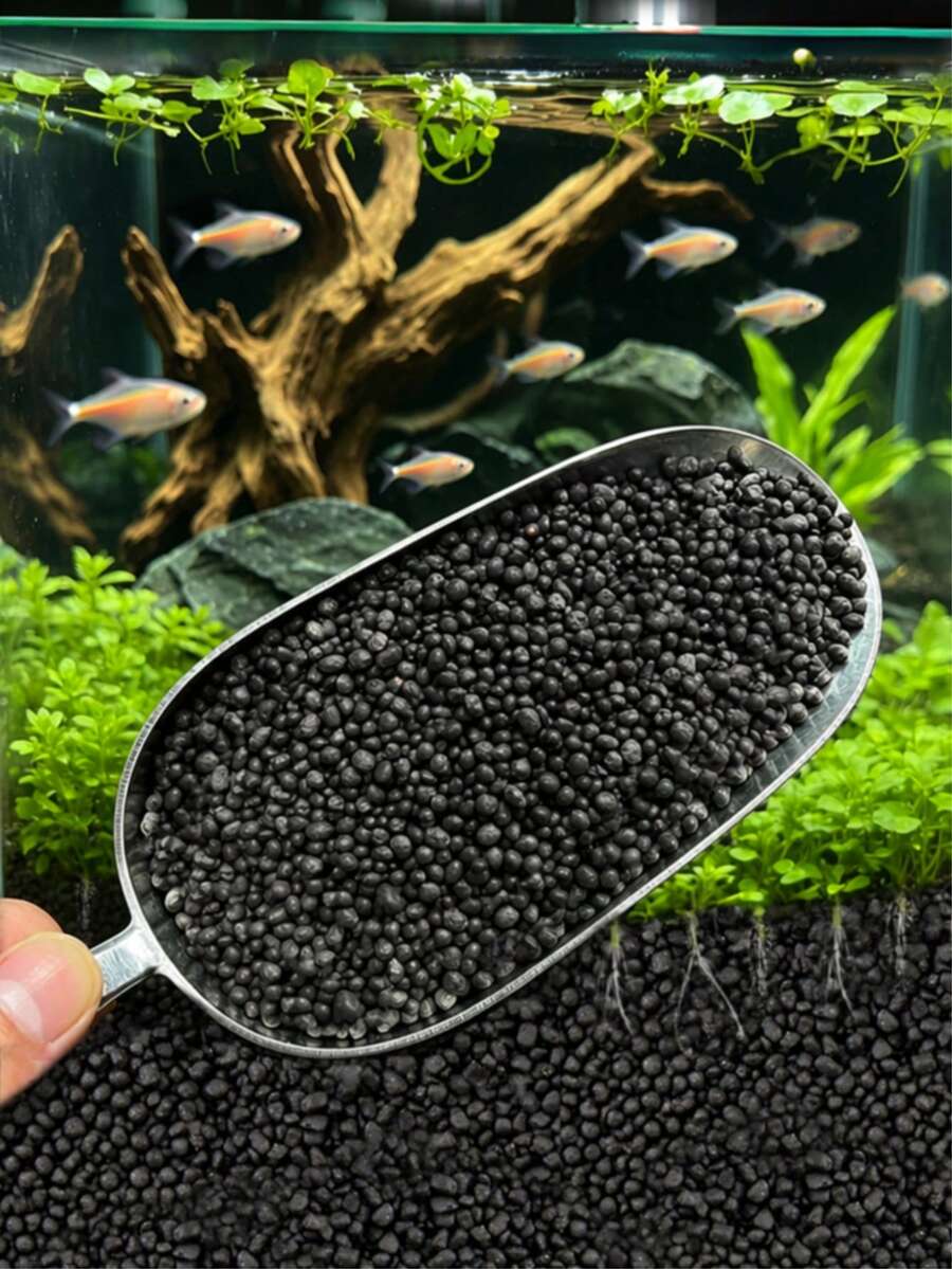 1pc 500g Aquarium Plant Soil, Suitable For All Fish Tanks, Aquatic Plant Tanks And Shrimp Tanks, Rich In Nutrients, Promotes Growth, Enhances Water Landscape Aesthetics - View 1