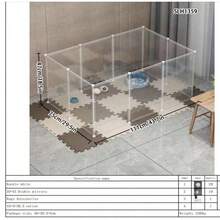 Adjustable Height DIY Wire Pet Fence, Free Combination Into Cat Dog Hamster Rabbit Cage.DIY Iron Wire Pet Fence, Height Adjustable, Can Be Freely Combined As Cat, Dog, Hamster Or Rabbit Cage Pet Fence, Isolation Fence, Transparent Window - Clear - View 10