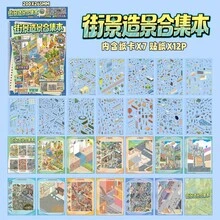 Aidu Landscape Stickers 3D Miniature Scene Handmade Immersive DIY Stickers Stress Relief Stickers - Six Scenes [Aidou Street Scene Collection 1.0] - View 3