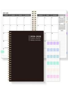 Trees 2026-2028 Planner Weekly And Monthly Notebook Spiral Day Plan Academic Appointment Book Agenda Journal To Increase Productivity, 8*6 Inches Back To School Supplies Desk Accessories Office Supplies - Black - View 12