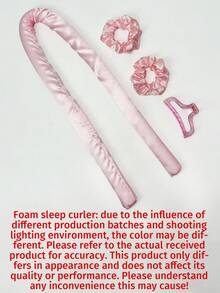 1pc Heatless Curling Ribbon Headband, Heatless Ribbon Curling Rod, Curling Tool With Hair Clips And Hair Ties, Natural Soft Waves, DIY Overnight Heatless Curling Tool, Heatless Curling Rod, Headband, Heatless Ribbon Curling Rod, Curling Tool. Heatless Curling. (Pink), Curling Tool, Heatless Curling, Curling Tool, Hair Care Products And Accessories, Curling Tool, Curling Rod - Multicolor - View 8