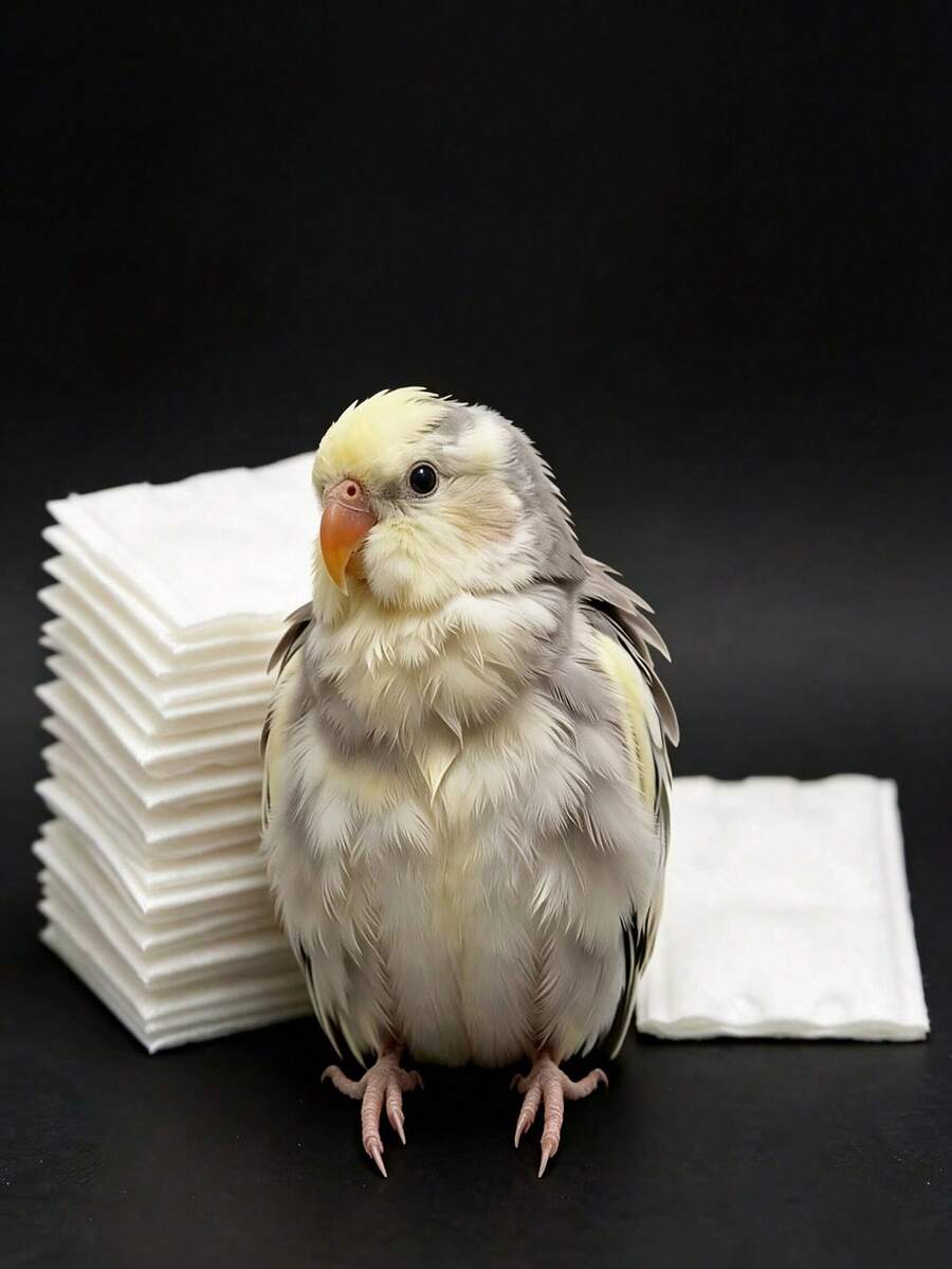 100pcs Disposable Bird Diapers With Pads, Parrot Poop Liners, Bird Flight Suit + Pads, Parrot Outfit, Absorbent Bird Cage Liners, Quick Clean Waste Absorption Pads, Suitable For Parrots And Small Birds, Daily Use Bird Cleaning And Grooming Supplies - View 1