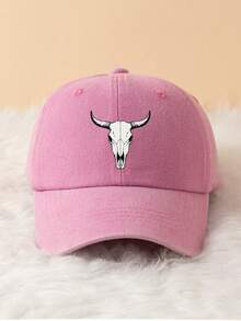 1pc Men's Bull Head Print Baseball Cap, Classic Casual Vintage Fashion Sun Protection Hat, Soft Sweat-Absorbent With Adjustable Size, Lightweight Suitable For Outdoor Sports, Daily Wear, Gatherings And Vacations - Bull Head 3 - View 15