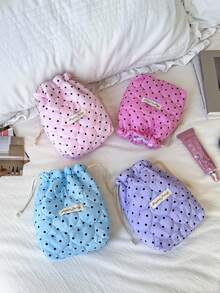 MEYOU FAIRY AGG Love Wave 女用化妝包，內袋式便攜旅行盥洗包，手提包，多功能護膚品收納袋，女性衛生棉收納袋，抽繩收納袋，送給媽媽或女友的禮物 - 彩色 - 查看 3