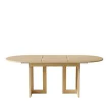 Extendable Dining Table 120/160 * 80, Suitable For 6-8 People, Dining Table With Rounded Corners, Thickened Tabletop, Simple Style Extendable Dining Table, Rattan Table Legs, Oak Color. - Oak + MDF - View 8