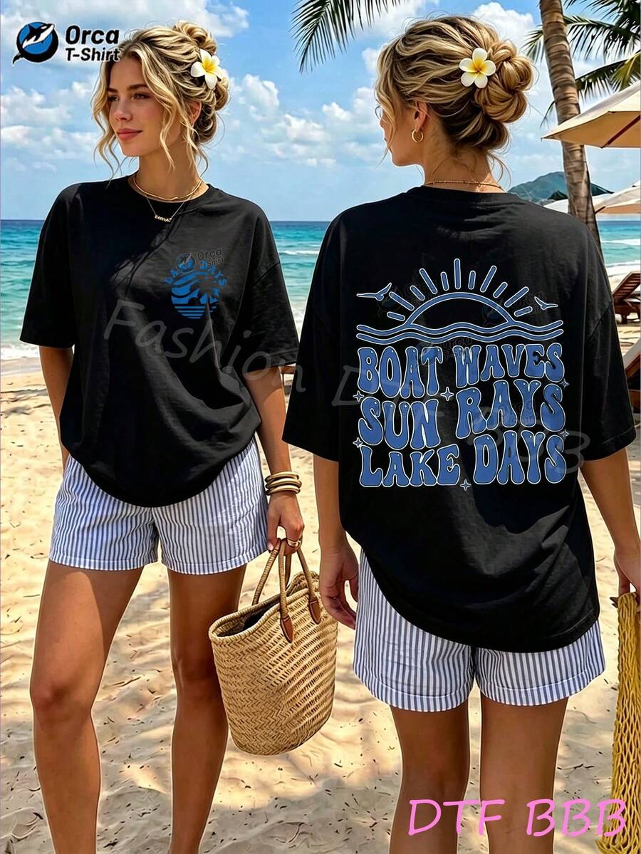 Women T-Shirts - 黑色 - 查看 1