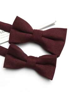 2pcs Parent-Child Bow Ties For Men And Women, Suitable For Business Casual, Street, Daily, Party, Gift, Thickened Velvet Bow Ties - Multicolor - View 16