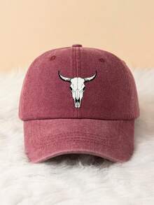 1pc Men's Bull Head Print Baseball Cap, Classic Casual Vintage Fashion Sun Protection Hat, Soft Sweat-Absorbent With Adjustable Size, Lightweight Suitable For Outdoor Sports, Daily Wear, Gatherings And Vacations - Bull Head 3 - View 17