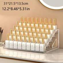 1pc Multifunctional Acrylic Storage Rack, Suitable For Nail Polish, Cosmetics, Fashion Glasses And Essential Oils - Easy Installation, Polished Surface Durable Display Stand, Perfume Organizer - Clear - View 17