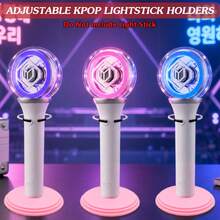 1/2/3pcs K-Pop Light Stick Holder Base - Universal Adjustable Display Stand Support Rack Storage Holder, Suitable For K-Pop Fans, Collectible Display And Storage, Applicable For Home Parties And Events - Pink - View 5