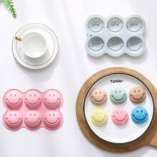 6-Cavity Smiling Face Shaped Silicone Mold, Baking Mold For Cakes, Chocolate, Resin, Candy & Ice Cubes - Multiple Styles - View 4