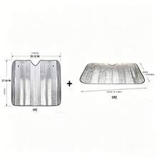 Universal Car Front Windshield Sun Shade - Heat Insulation UV Protection Suction Cup Sunshade, Summer Window Light Block Cover - A - View 12