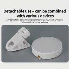 Portable Mini Clip-On Round LED Fill Light That Can Be Magnetically Attached Or Used As A Stand; A Pocket-Sized Handheld Light Suitable For Mobile Phone Cameras, Live Streaming, And Photography. - Multicolor - View 3