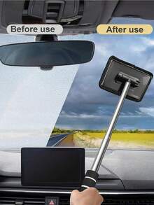 1/3/4PCS Retractable Windshield Cleaning Tool, Telescopic Car Window Cleaner With Washable Microfiber Pads, Interior Glass Cleaning Brush, Streak-Free Auto Windshield Cleaner For Cars, SUVs, Trucks & RVs, Car Cleaning Accessories - Multicolor - View 4