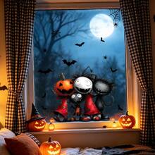 1pc Whimsical Voodoo Ghost Doll Window Film, Electrostatic Adsorption, Reusable, Suitable For Bedrooms, Shops, And Halloween Party Decorations. - Multicolor - View 4