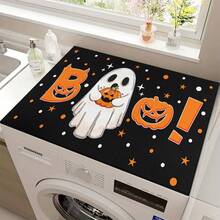 (Hot !!) 1PC Halloween Ghost Pumpkin Pattern, 2D Flat Stove Protector Mat And Non-Slip Heat-Resistant Rubber Stove Cover Mat Suitable For Induction Cooktop, Glass Cooktop And Multi-Function Anti-Scratch Mat, Also Best Choice For Oven, Washing Machine, Dryer And Kitchen Decoration. - Multicolor - View 13